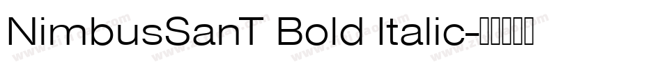 NimbusSanT Bold Italic字体转换